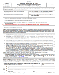 SBA Form 4506-T - Shuttered Venue Operators Grant Page 1