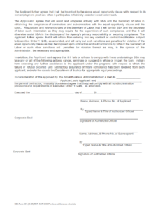 SBA Form 601 - Agreement of Compliance Page 2