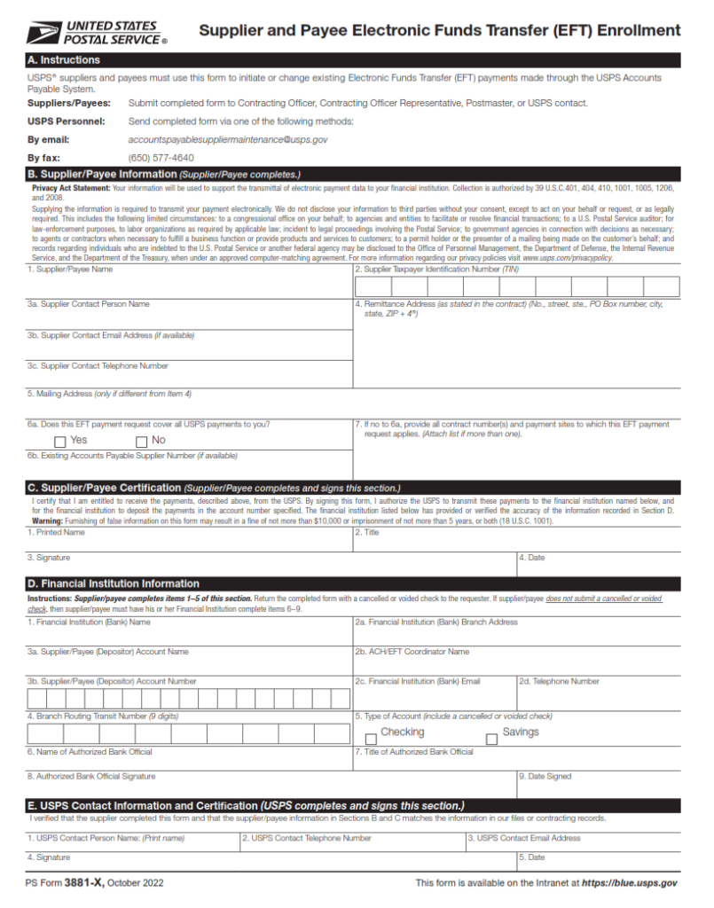 electronic funds transfer enrollment form bmo