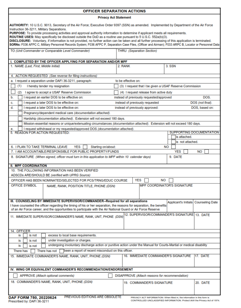 DAF Form 780 Officer Separation Actions Origin Form Studio daf-form-780-officer-separation-actions-origin-form-studio