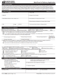 PS Form 5053 - Bulk Proof of Delivery Application