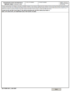 DD Form 361C - Transportation Discrepancy Report (TDR) (Continuation Sheet)