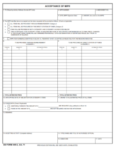 DD Form 448-2 - Acceptance of MIPR