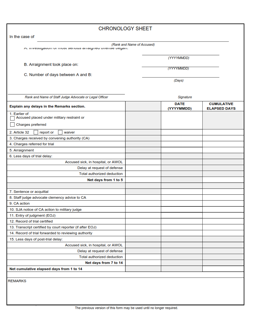 DD Form 490 - Certified Record of Trial Part 2