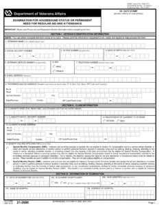 VA Form 21-2680 - Printable, Fillable in PDF Part 1